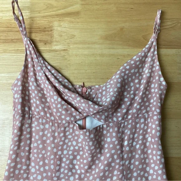 KOOKAI 'Karlie' Rosie Pink Print Twist Front Midi Dress Size 34 AU 6 RRP $220 - Picture 7 of 12